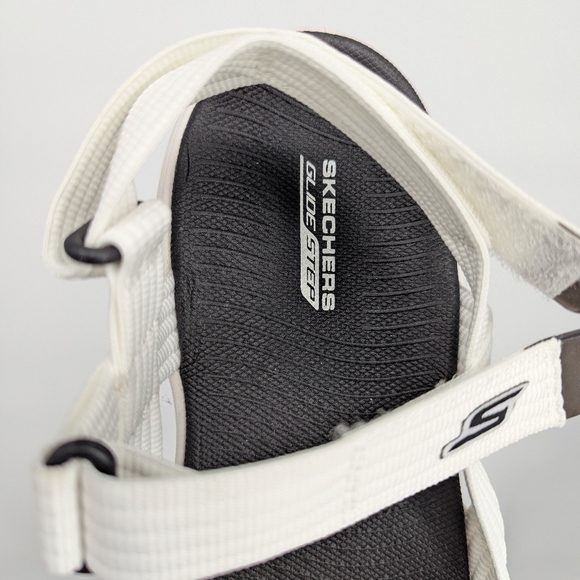 NEW Skechers womens On-the-go Glide Step 2.0 Sandal white black - Camden Size 8 - Picture 5 of 13